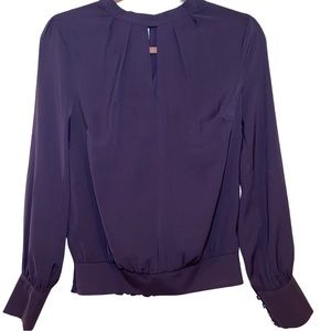 Dark Purple Oasis Blouse with key hole detail in size 10